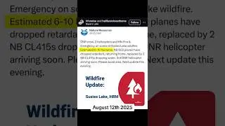 Nova Scotia Wildfire update / Bayers Lake fire update / Halifax, NS - August 12th 2025