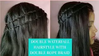 #Hairstyles Waterfall Hairstyle with Double Rope Braid | Sharmistha Gupta