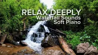 4 HOURS Waterfall Sounds & Soft Piano for Deep Sleep | Relaxing Nature Ambience | #120