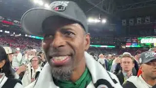 Miami Hurricanes celebrate winning Fiesta Bowl