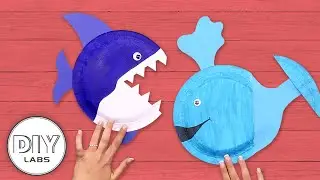 WHALE & SHARK Paper Plate Crafts | Fast-n-Easy | DIY Labs
