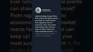 🌍💰 Ever noticed how global events can shake up crypto prices? From regulatory news to economic cr...