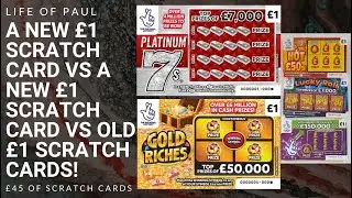New &pound;1 scratch tickets from national lottery. New Gold Riches vs Platinum 7s vs a mix of older cards