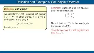 Self-Adjoint Operators