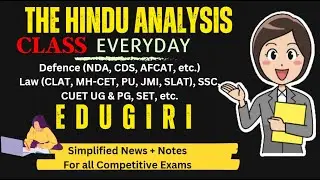 11th & 18th January,2026 The Hindu Analysis CLAT, AILET, SLAT,AIAT, NLSAT,CUET PG COQP11,NLUO