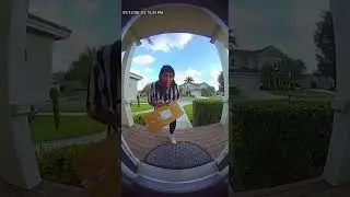 Porch Pirate Mocks Doorbell Camera &mdash; Massive GOLD Paint Explosion Ends It Instantly! #Shorts