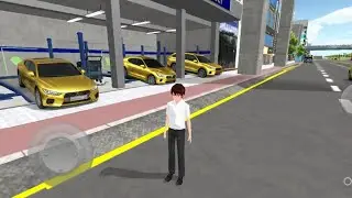 Golden expensive BMW, AUDI and 4X4 stuck in the auto repair shop//3d car//car racing//car  simulator