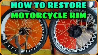 How to repaint and aligned motorcycle rim alloy with airbrush design..