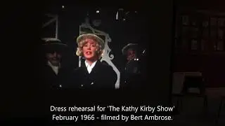 Kathy Kirby. Home movie / cine film footage. Dress rehearsal for her BBC TV show 1966.