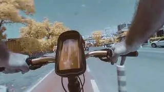INFRARED 665nm - 25 km on bicycle in Istanbul