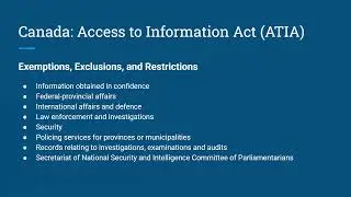 Federal Access to Information in Canada