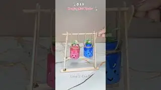 Diy Hanging Mini Planter | &hearts;️🫰✨️#shorts #diy #decoration #craft #trending #art #handmade