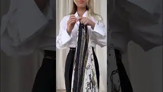 How to: Elevate your classic white shirt with these viral scarf styling hacks! ✨ Discover endless w