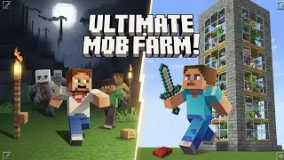 INSANE MOB FARM + OFFLINE UPGRADES! Efficiency V Villager Unlocked 🔥