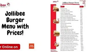 Jollibee Menu with prices 2026 Philippines