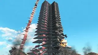 HUGE skyscraper Collapse - Beamng Drive Crashes | Crash Therapy