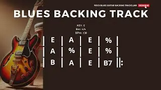 Shuffle Blues Backing Track in E 130 BPM