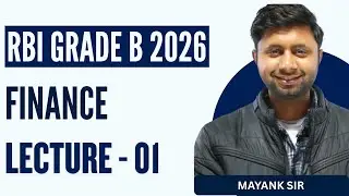 Finance for RBI Grade B 2026 | Complete Playlist | Syllabus | Live Class