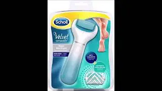 Scholl Velvet Smooth - R&acirc;pe &eacute;lectrique aux cristaux marins - pour &eacute;liminer les peaux dures des pieds
