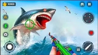 Shark Hunting Shooting Game -- Android GamePlay - Shark Deadly Hunting Beach Shark huntig