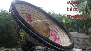 Tự chế loa bass khủng từ chiếc n&oacute;n l&aacute; độc v&agrave; lạ Chế tạo hay