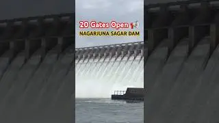 Nagarjuna Sagar Dam 20 Gates Open #dam #gate #spillway #open #nagarjunasagardam #nagarjunasagar