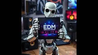 Robot YouTuber shows off record collection (ai art)