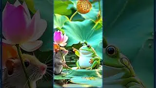Frog and mousr in a Pond &ndash; Cute Animal Moment #MouseInPond #Frog #CuteAnimals #AnimalShorts #Nature
