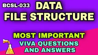 Data and File Structure Most Important Viva Questions Answers || BCSL033 viva Q/A Examination Master