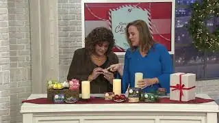Candle Impressions Flameless Pillar Candle w/Fragrance Top on QVC
