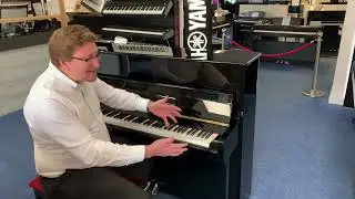 Used Yamaha P-116 Traditional Upright Piano | Polished Ebony - Rimmers Music Demonstration