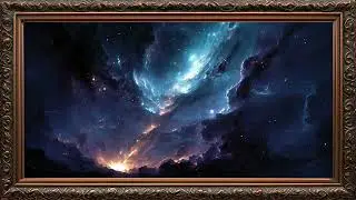 Fantastic Painting Of Nebula in Space | Frame TV ART | Golden Framed Art | wallpaper 4k