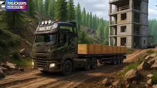 Truckers Of Europe 3 | DAW Truck Off-Road Challenge 🚛 | Heavy Wood Planks Delivery to Stuttgart | AT