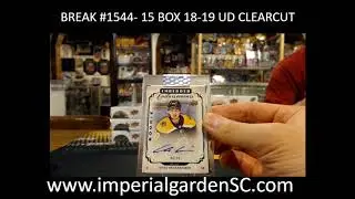 BREAK #1544 : 15 BOX CASE BREAK 18-19 UD CLEAR CUT HOCKEY