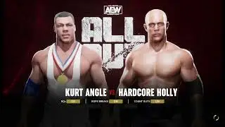 AEW FIGHT FOREVER: KURT ANGLE VS HARDCORE HOLLY #WWE #AEW #GAME