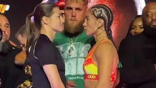 Katie Taylor vs Amanda Serrano 3 &bull; FULL Weigh In & INTENSE Final Face Off video