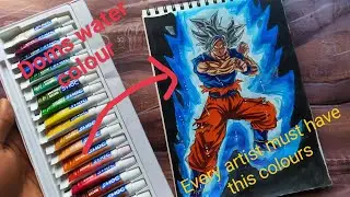 Goku masterd ultra instinct drawing with Doms water colour (step by step)| #goku #drawing 