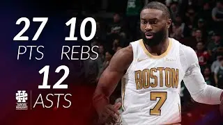 Jaylen Brown 27 pts 10 rebs 12 asts vs Nets 25/26 season