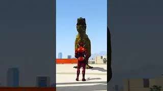 GTA V: IRON MAN HELPS T-REX 🥺 | #shorts