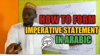 THE SECRET TO ARABIC VERB| COMMAND STATEMENT|