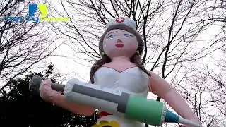 Sarah pop verpleegster, d&eacute; opblaaspop voor de jarige zuster