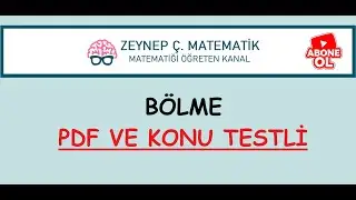 9)KPSS,TYT,ALES,DGS - BÖLME -BOL SORU ÇÖZÜMLÜ-KONU TESTLİ