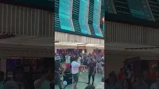 AMAZING Fremont Street circle performer stunt  Las Vegas 2021