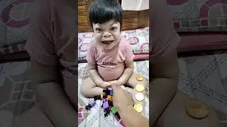 cute baby loves Gold Coins❤️Soft Choclates❤️WoW❤️