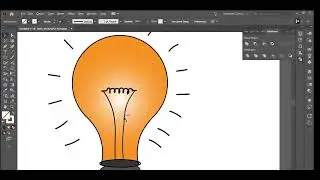 Easy Drawing Light Bulb in illustrator | illustrator Tutorial