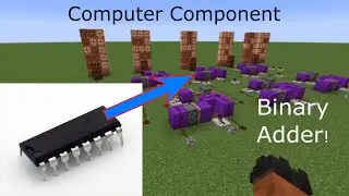 Redstone Binary Adder in Minecraft