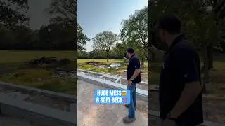 HUGE MESS🤯 6K SQFT DECK‼️ #custom #construction #regalpoolshouston #outdoors #pool #pool #yt