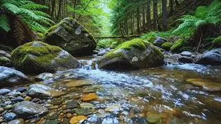 Bird Sounds by a Peaceful Forest Stream for Deep Sleep, Stress Relief & Healing Meditation