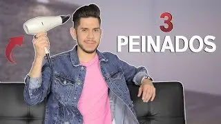 COMO SECAR EL CABELLO CON SECADOR HOMBRES | 3 PEINADOS
