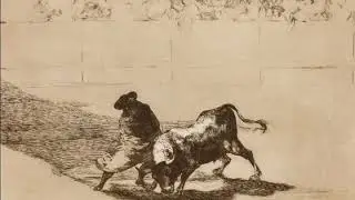 The Very Skillful Student of Falces, Tricks the Bull with the Play of his Body. Francisco de Goya